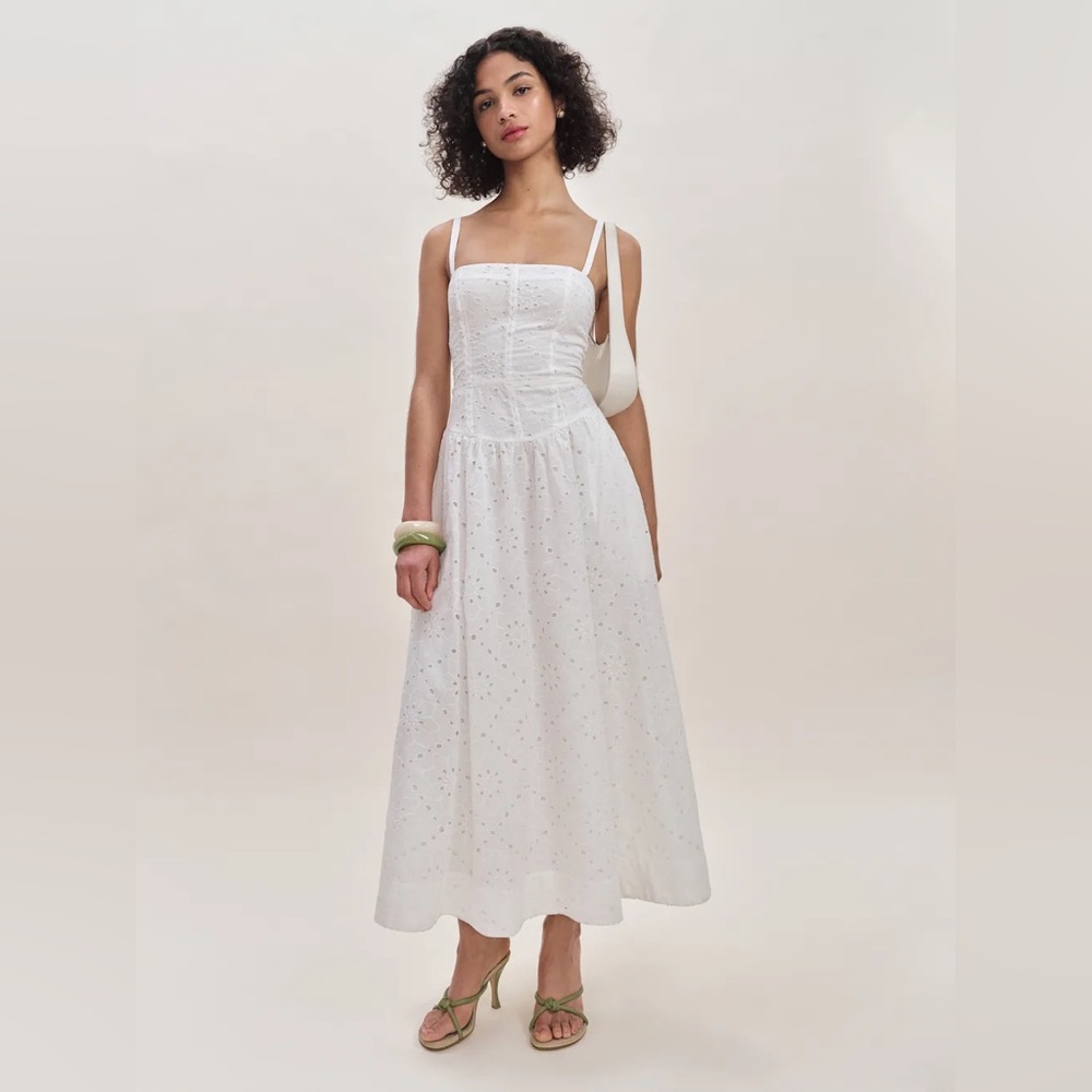 Reformation White Eyelet Maxi Dress
